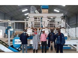 烏干達(dá)秸稈顆粒機(jī)調(diào)試成功